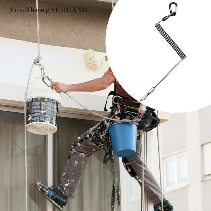 YueShengYCHUANG Portable Fall Arrest Device with Carabiner, Ideal for Hiking And Work_